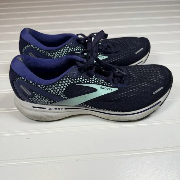 Brooks Ghost 14 Women's 9.5 Peacoat Yucca Blue GUC No Insoles - Picture 6 of 9